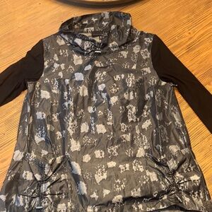 Habitat Black and Gray Hooded Vest